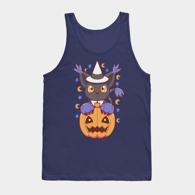 Happy Meowloween V2 Tank Top by MeenGreenie